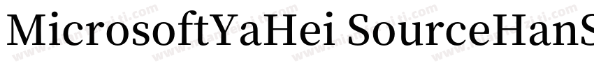 MicrosoftYaHei SourceHanSerifSC Bol字体转换